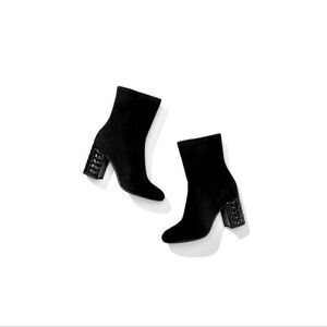 Black suede Michael Michael Kors Yoonie round toe Ankle Boots